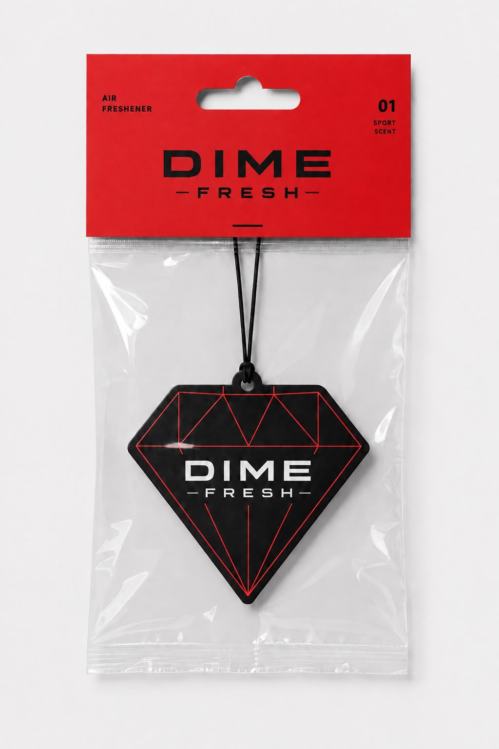 Embalagem do aromatizante Dime Fresh Sport